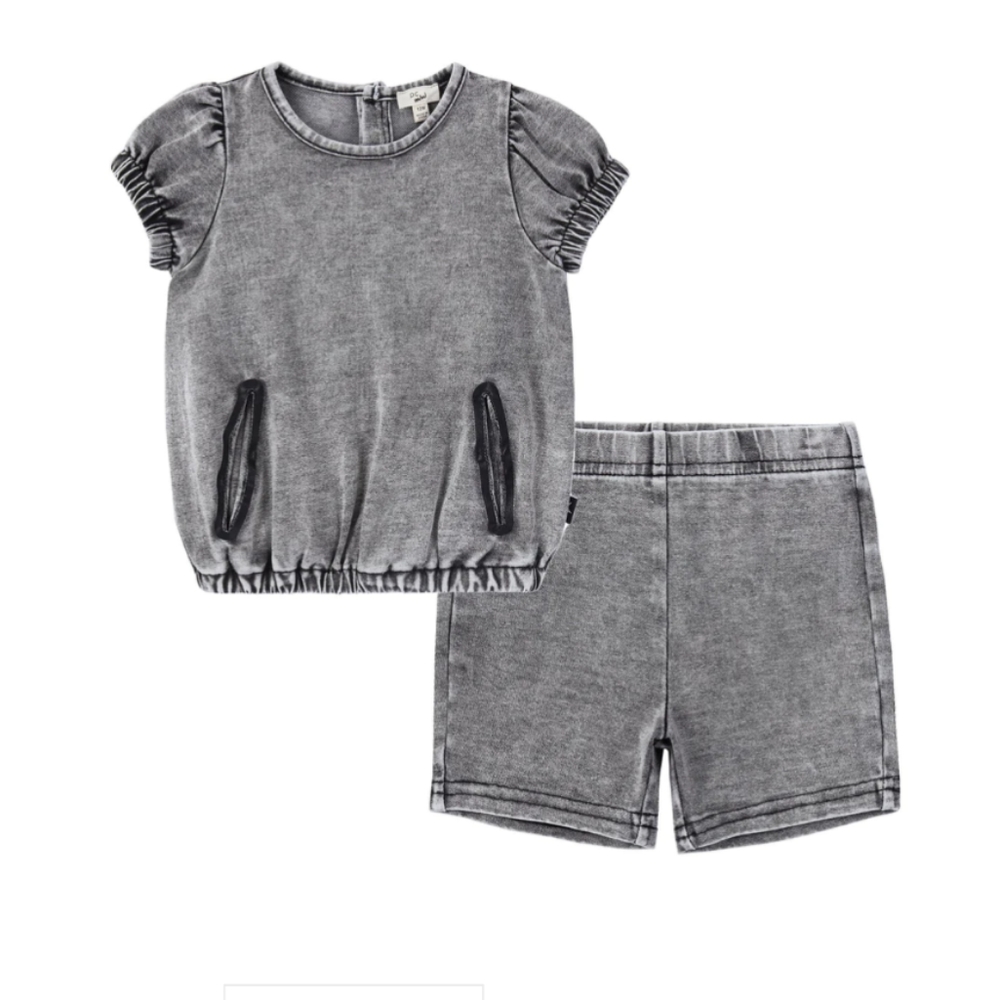 Denim wash baby set size 12mo